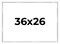 36x26 Shadow Box 3/4" Depth White Picture Frame - UV Acrylic, Backing, Hanging Hardware